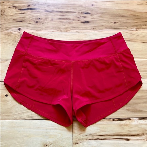 Lululemon Speed Up Shorts Red - Picture 2 of 8